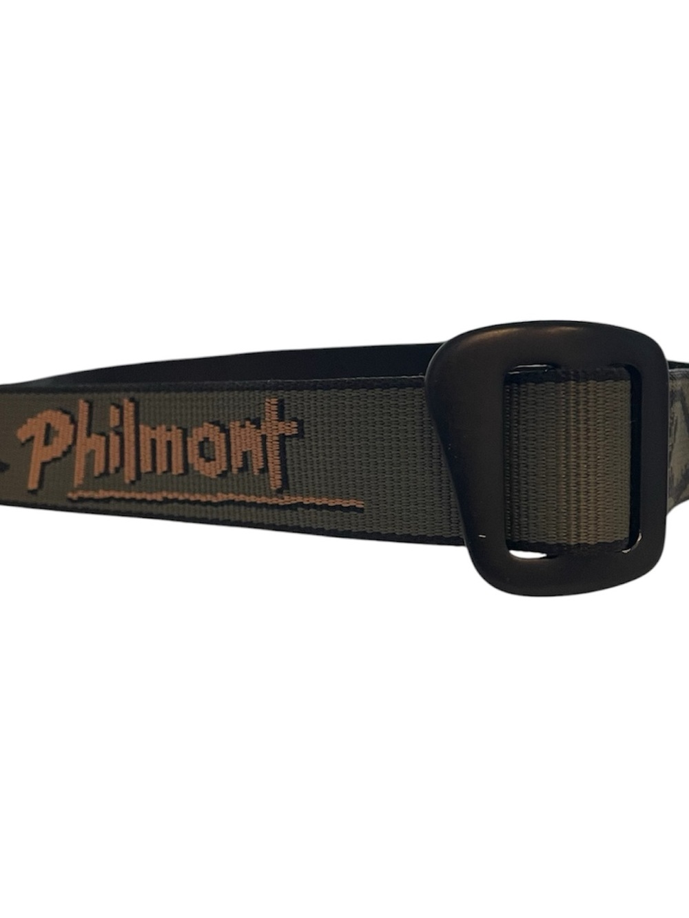 Philmont Olive Webbing Belt with Black Buckle Made in USA